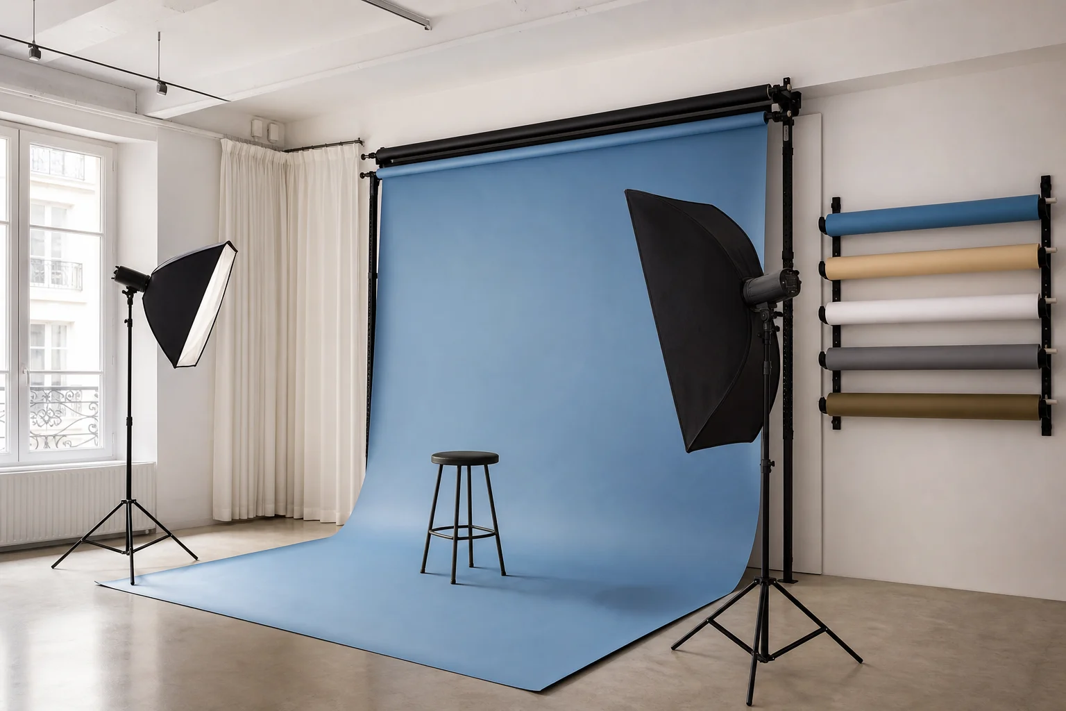 Studio photo Troubadours et ses fonds colorés