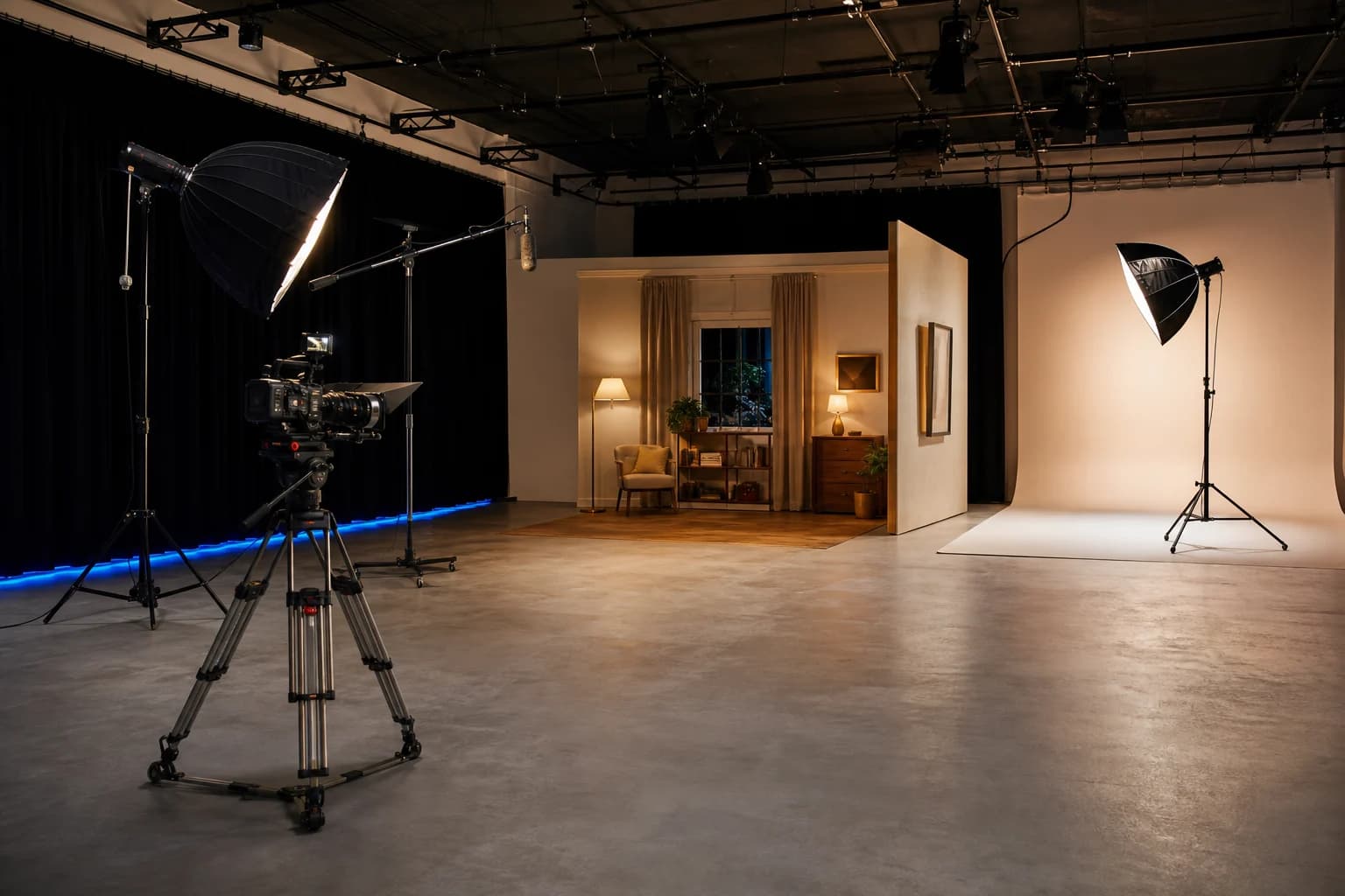 Studio de tournage Troubadours équipé pour une production